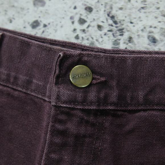 RARE Vintage Carhartt B24 BRG Burgundy Purple Carpenter Shorts 29.5x7.25 - Picture 12 of 13